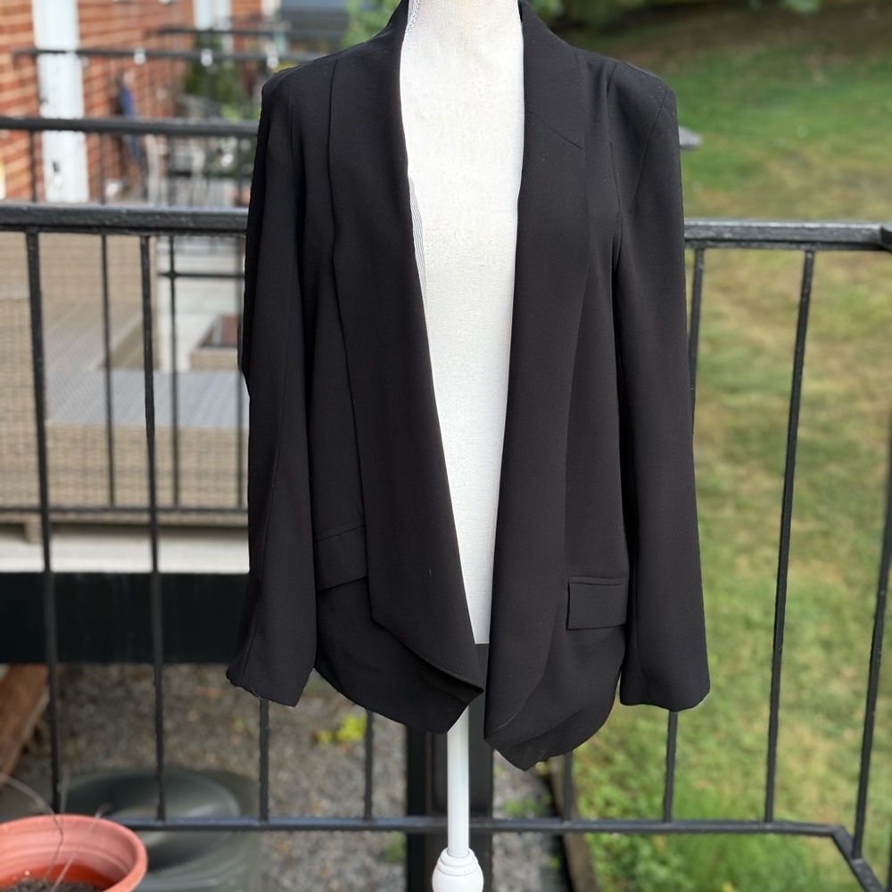Cartonnier Open Front Black Blazer Size Small